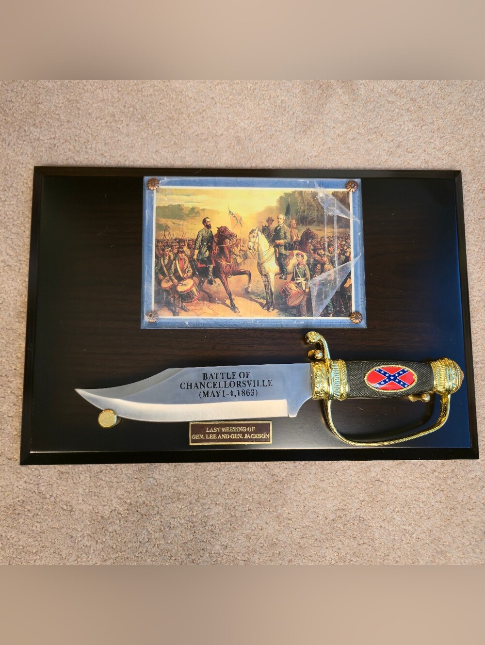 Battle Of Chacellorsville Plaque Stainless Steel